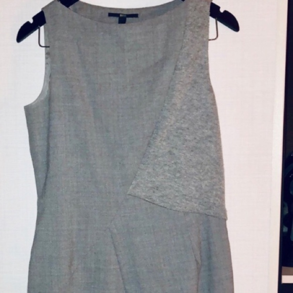 ⛲️HUGO BOSS⛲️MIXED MEDIA GREY SHEATH DRESS⛲️ - Picture 7 of 7